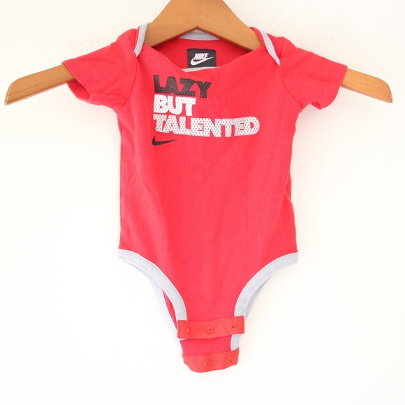 Nike Other - Nike Lazy But Talented Baby One Piece 3/6 Month